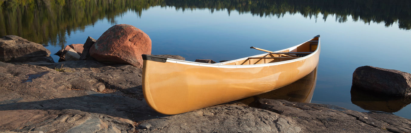 kayak on river bank
