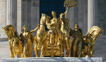 bronze statues