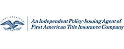An Independent Policy-Issuing First American Title Insurance Logo